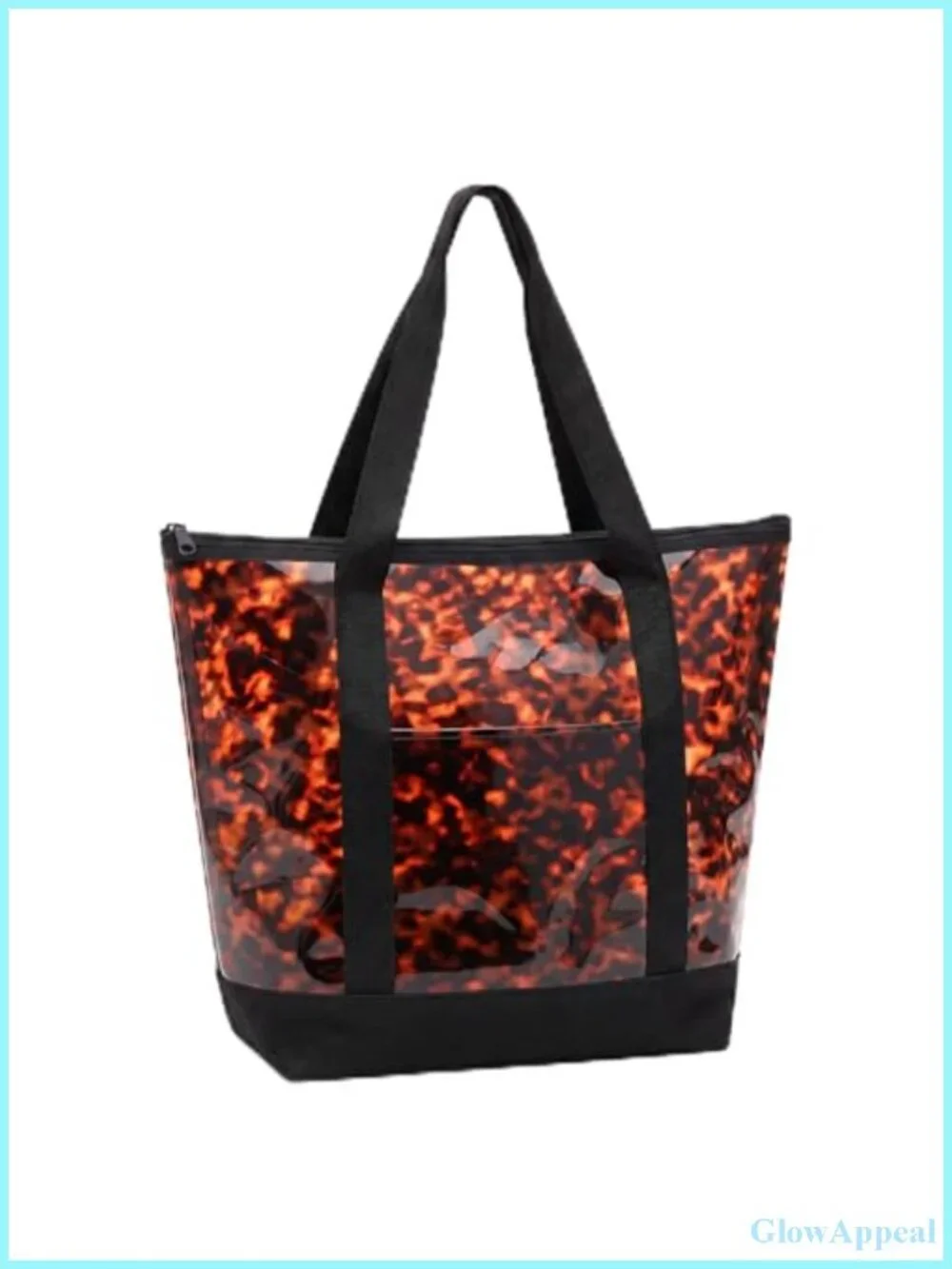 Clear PVC Security Approved Tote Bag for Travel Work Beach